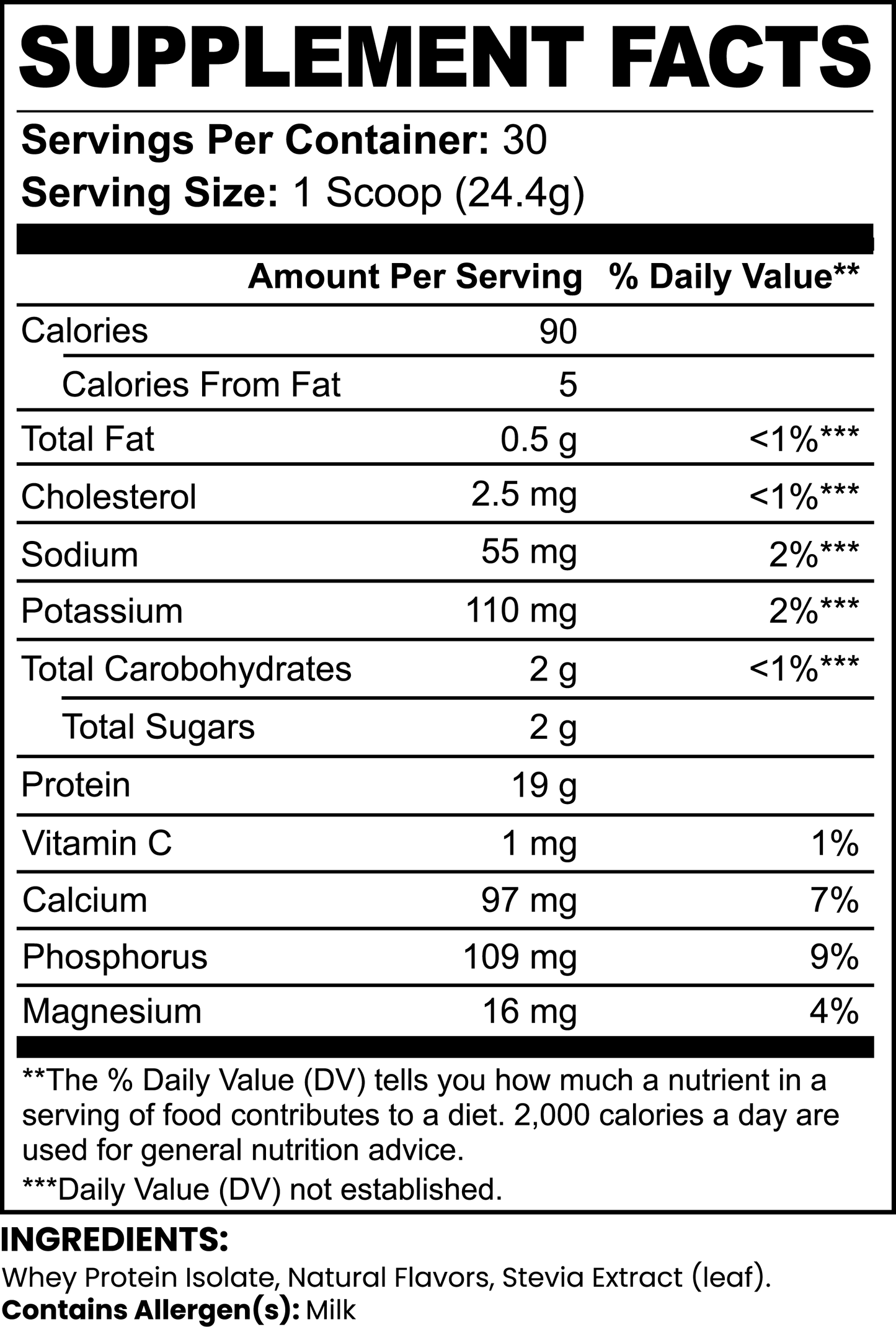 Whey Protein Isolate (Vanilla)